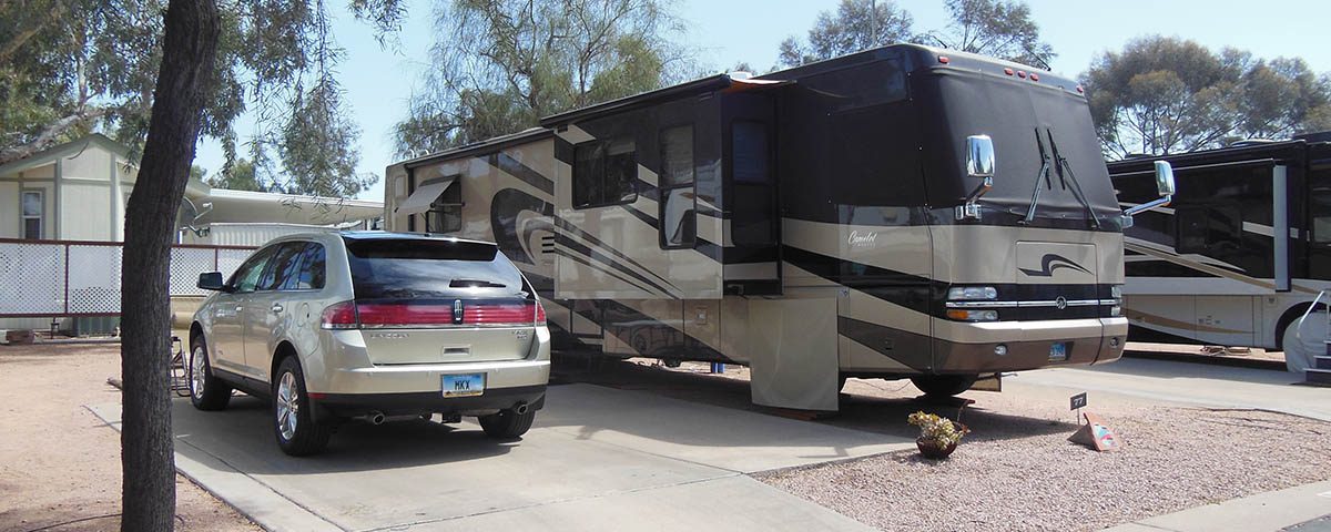 Snowbirds enjoying another beautiful winter at La Hacienda RV Resort in Apache Junction