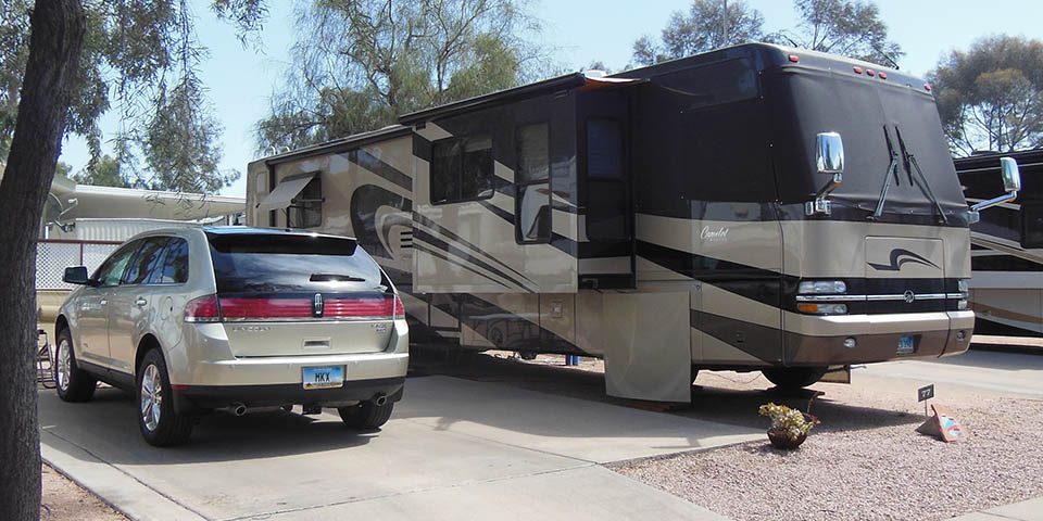 Snowbirds enjoying another beautiful winter at La Hacienda RV Resort in Apache Junction