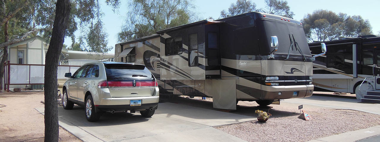 Snowbirds enjoying another beautiful winter at La Hacienda RV Resort in Apache Junction