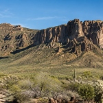 The legendary Superstition Mountains where the Lost Dutchman Mine is believed to be hidden