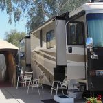 Spacious RV site for first-time snowbirds at La Hacienda RV Resort in Apache Junction, Arizona