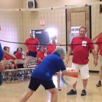 Snowbirds enjoying friendship and community at La Hacienda RV Resort in Apache Junction Arizona