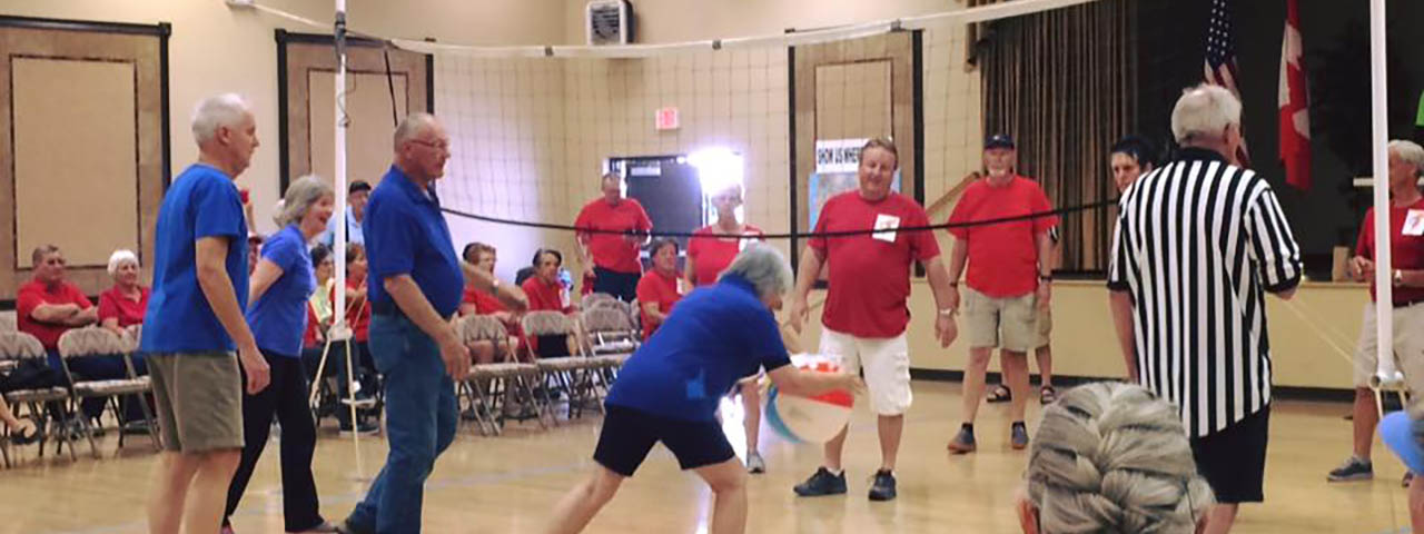Snowbirds enjoying friendship and community at La Hacienda RV Resort in Apache Junction Arizona